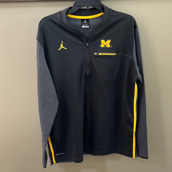Nike | Sweaters | Nike Air Jordan Jumpman 4 Zip University Of Michigan  Wolverines Pullover Large | Poshmark